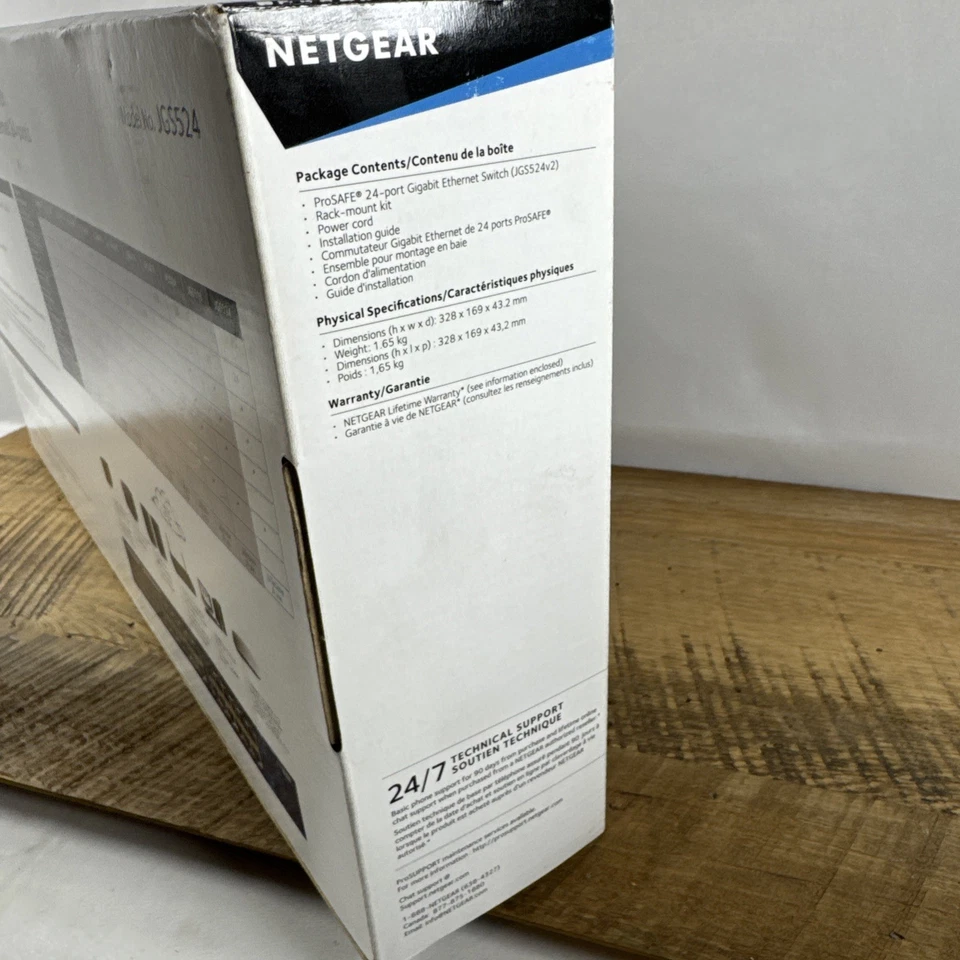 NetGear ProSafe JGS524 24-Port Gigabit Ethernet Switch NEW *SEALED* - Image 2 of 4