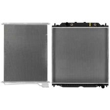 Aluminum Radiator & AC Condenser Cooling Kit For 05-07 Ford F-250 Super Duty