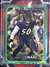 2024 Topps Chrome #218 Adisa Isaac RC Aqua Sonar Refractor /199 - Ravens