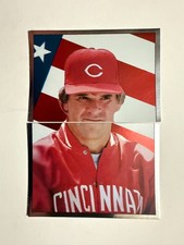 1986 Topps Stickers Foil set #1, #2 PETE ROSE Reds American Flag Nrmt/Nrmt+