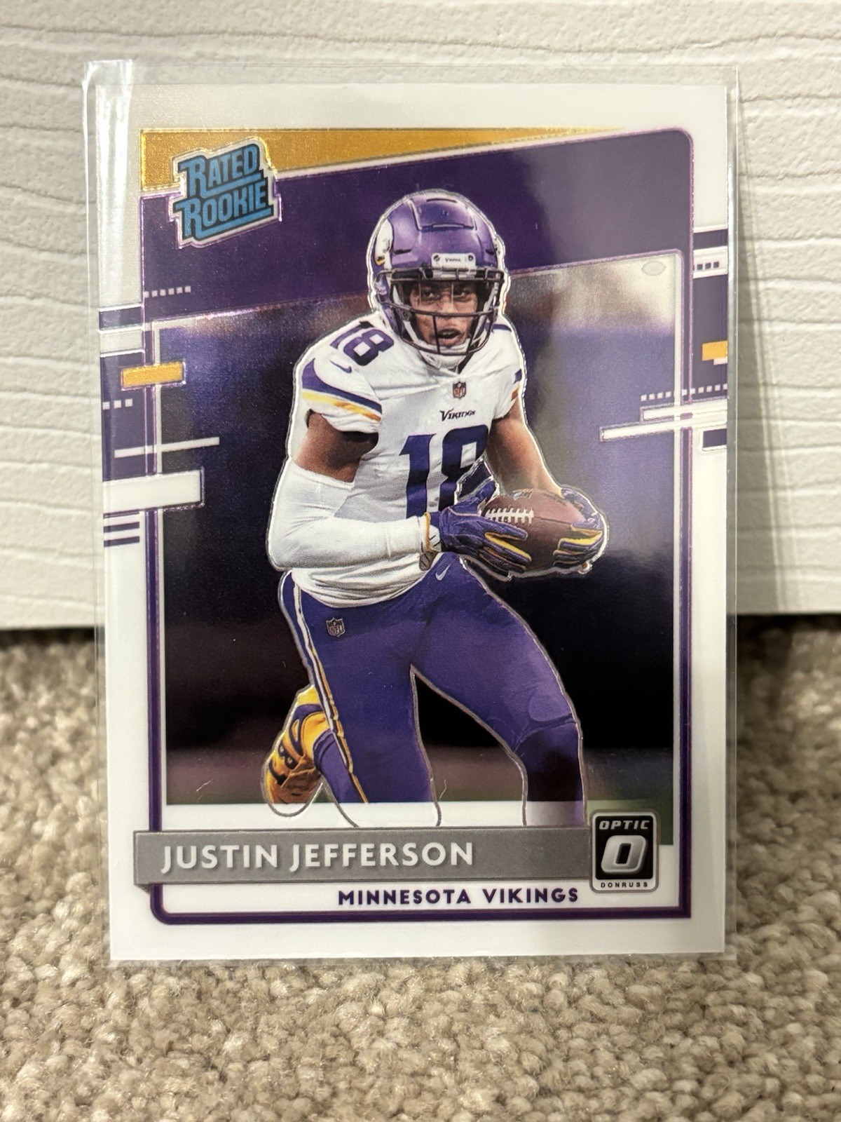 2020 Panini Donruss Optic Justin Jefferson Rated Rookie #163 Vikings RC