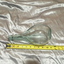 Clear Glass Decorative Bottle 12 in Large Round for Adults Any Room
