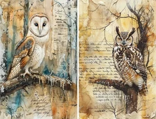 Woodsy Owl #3 | A4 Mulberry Rice Decoupage Paper | Craft Kreatively