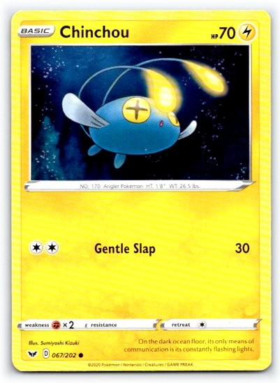 Chinchou 067/202 ~ English Near Mint