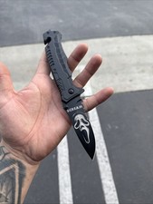 Custom Laser Engraved Scream Ghostface Folding Knife