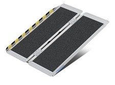 Portable Wheelchair Ramp 4FT, Anti-Slip Aluminum Folding Portable Ramp, Wheel...