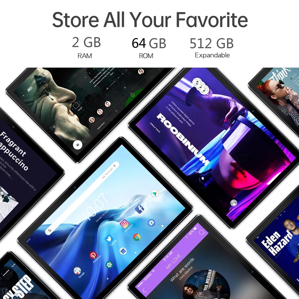 10'' Tablet Android 13 Phone Tablet with SIM Slot, 64GB Quad Core, IPS Touchs... - Image 4 of 4