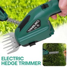 Garden Cordless Hedge Trimmer Handheld Mini Electric Grass Shears Cutter 2IN1