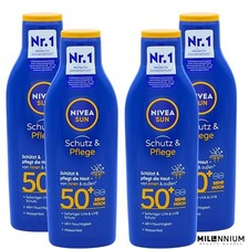 4 x NIVEA SUN Schutz & Pflege Sonnenmilch LSF...