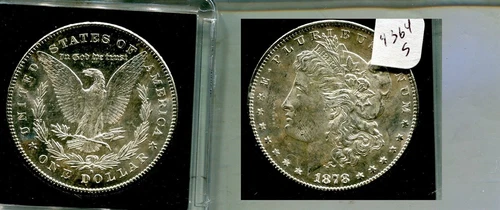 1878 S MORGAN SILVER DOLLAR CH BU 9364S