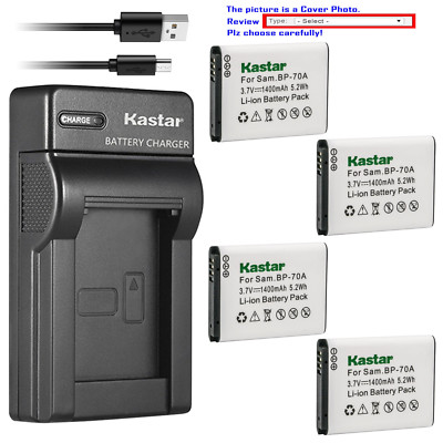 Kastar Battery Slim USB Charger for Samsung BP-70A & Samsung PL101 ...