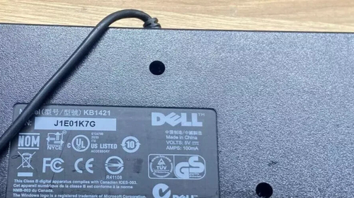 JOBLOT of 5 GENUINE Dell KB1421 Wired Qwerty Keyboard USB - Photo 2/2