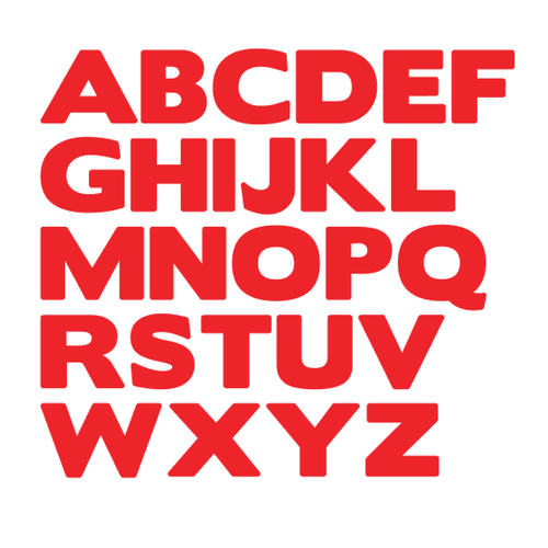 IRON ON FABRIC LETTERS!*NEW* ONE INCH SIZE * Multi Listing -19 Colours! Die Cut! - Picture 5 of 21