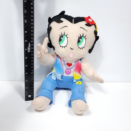 Betty Boop Dressed Hippy Flower Child Baby 10in Sitting Plush Stuffed Animal - Picture 4 of 6