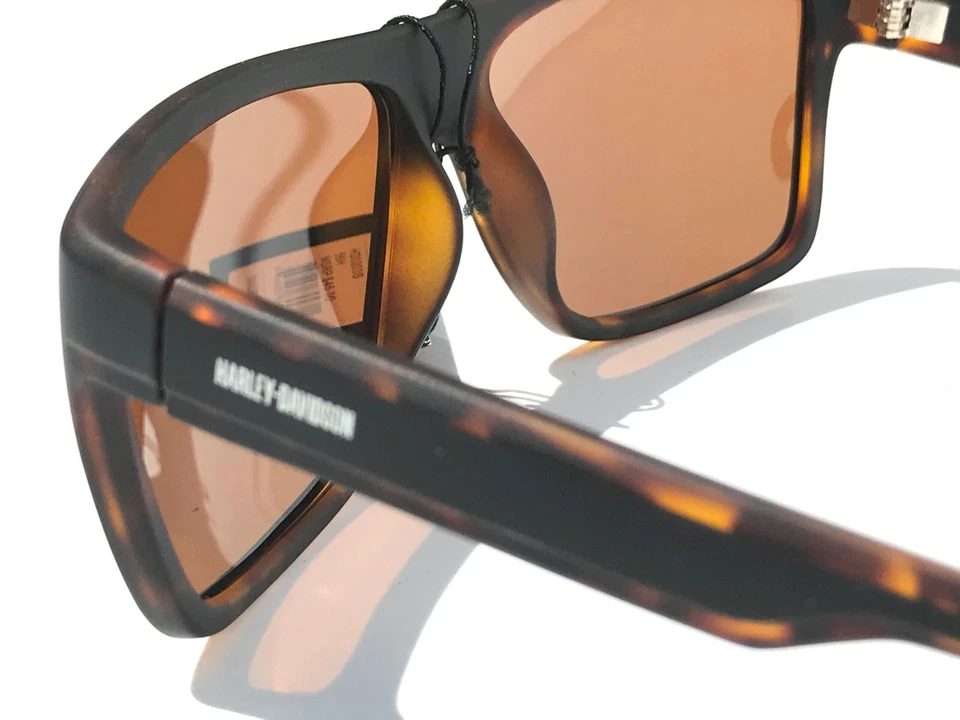 Harley-Davidson HD203 Tortoise Matte frame Bronze Green lens Sunglass with Case - Image 3 of 4