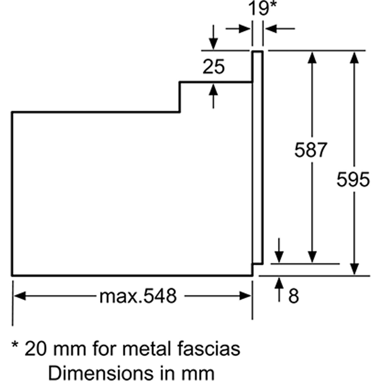 Bosch HHF113BR0B Series 2 Built In 59cm A Electric Single Oven Stainless Steel 4242005048335 eBay