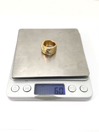 14K GOLD MILOR ITALIEN Harzkern breiter Band dicker Puffy Ring 6g Gr.5 - Bild 12 von 12