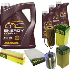 Motor-Öl 8L MANNOL 5W-30 Combi LL+MANN-FILTER Filterpaket Filterpaket
