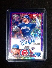 2023 Topps Chrome Brandon Hughes Rookie Auto Purple Speckle Refractor #236/299