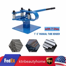 Premium Pipe Tube Bender 1''-3'' inch Manual Tube Bender w/ 7 Dies Tubing Metal