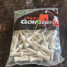 Pride Golf Step-tees (2 1/8", White, 25pk) Consistent Tee Height NEW