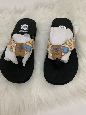 childrens yellow box flip flops