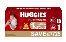 Huggies Little Snugglers Diapers Combo Pack, NewBorn and Size 1-2