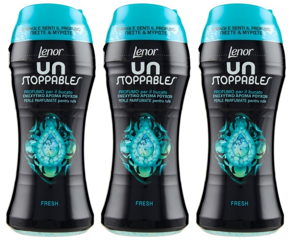 Confezione da 3 Lenor UnStoppables Fresh,Profumi per bucato Perle esaltanti la fragranza 210g