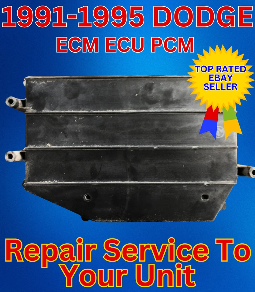 Camión Dodge Ram Motor de gasolina ECM ECU PCM Motor Reparación y devolución de computadora 1993-1995 Foto 4 de 4