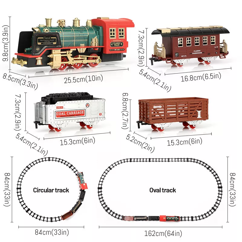 Remote Electric Small Locomotive Wooden Railway Train Educational R