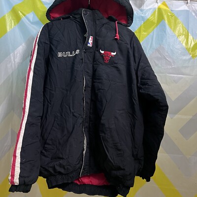 Vintage 90's Chicago Bulls NBA Starter Full Zip Jacket Mens Medium