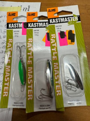 Lot of 3: ACME RATTLE MASTER KASTMASTER 1/8 & 1/4 OZ. #17 - Picture 1 of 1