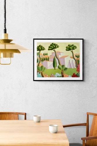 Salvo: Paesaggio 1990, Acquatinta a colori, Arte Moderna, arredamento, design - Picture 3 of 3