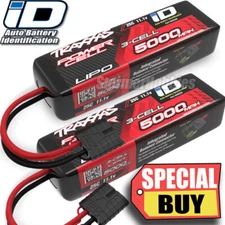 Traxxas 5000mAh 11.1v Power Cell 3S 25C LiPo Battery (2) w/ ID Traxxas Connector