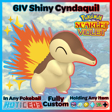 CYNDAQUIL 🌟SHINY 6IV🌟 Pokemon SCARLET and VIOLET Johto Starter Max IVs