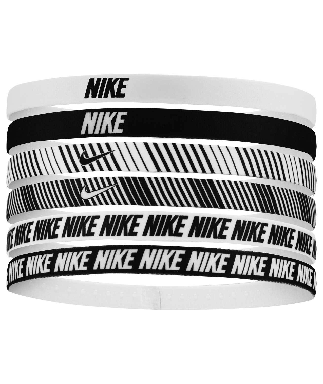 Nike Flex Classic Headbands 6PK Fasce Elastici Capelli Sport Tennis Printed