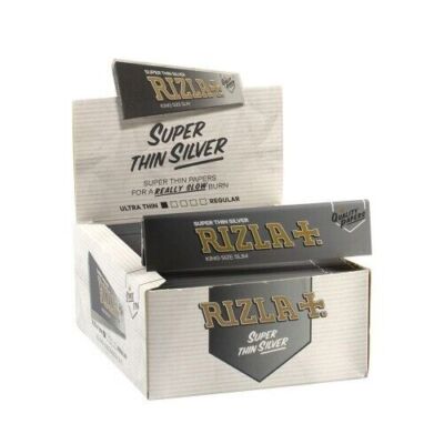 Full Box Silver Rizla Kingsize Thin 50 Rolling Papers Slim King Size ...
