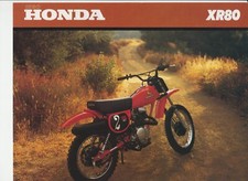 Honda XR80 (XR 80) 1979 /1980 US Version / USA 1-Sheet Brochure