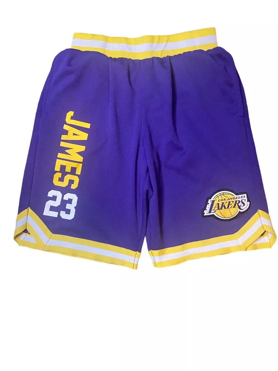 LA Lakers NBA #23 LeBron James Basketball Shorts Men's Size M