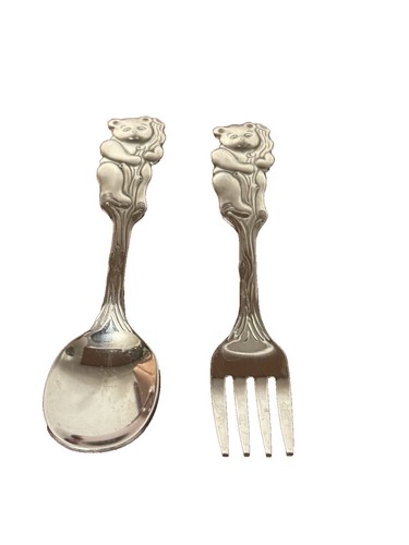 Oneida Chateau 18/10 Stainless Steel Baby Flatware Set - 3-Piece Spoon & Fork Set, New In Box 12 thumbnail image