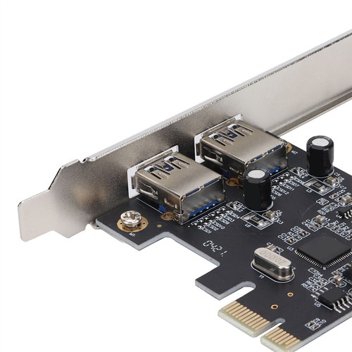PCIE Expansion Card USB3.0 5Gbps HighDpeed Transmission TwoPort Desktop - Afbeelding 2 van 8