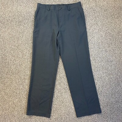 Izod Golf Pants Mens 34 x 32 Gray Plaid Stretch Lightweight (Not 32x32)