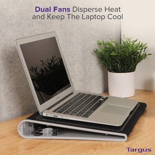 Tapis de refroidissement ergonomique pour ordinateur portable Targus 17 double ventilateur avec hub USB - Photo 9/11