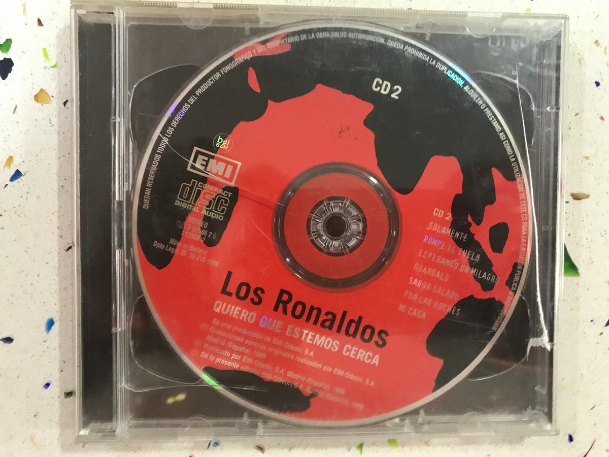 LOS RONALDOS CD QUIERO QUE ESTEMOS CERCA SOLO EL CD 2 SIN PORTADA