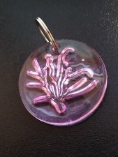 Pink Translucent Plant Keyring Accessory Charm
