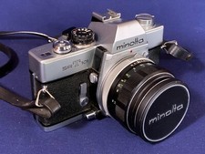 MINOLTA SRT101 35mm FILM CAMERA ROKKOR-PF f 58mm Lens 1:14 Prinz Skylight Filter