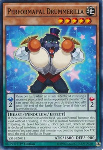 Performapal Drummerilla - YS16-EN011 - Common - 1st Edition x3 - Near Mint