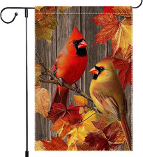 Fall Garden Flags 12X18 in Double Sided Maple Leaf Flag for outside Decorations,