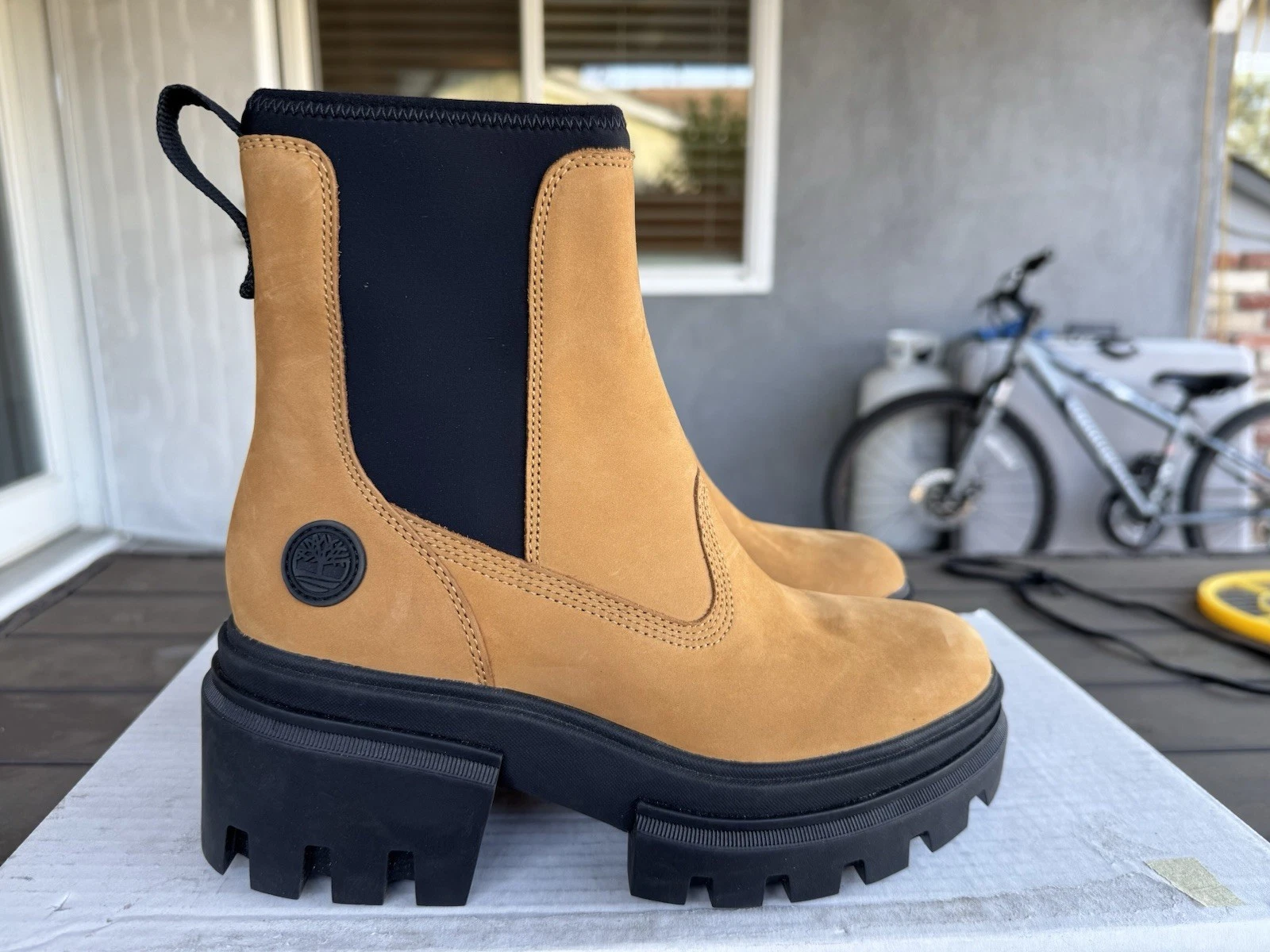 Stivali Timberland EVERLEIGH CHELSEAA in pelle nabuk di grano taglia US da donna 7