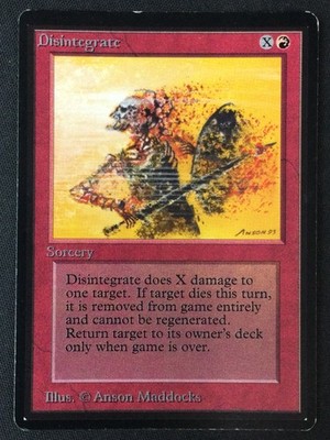 MTG Beta Edition Disintegrate Sorcery MP